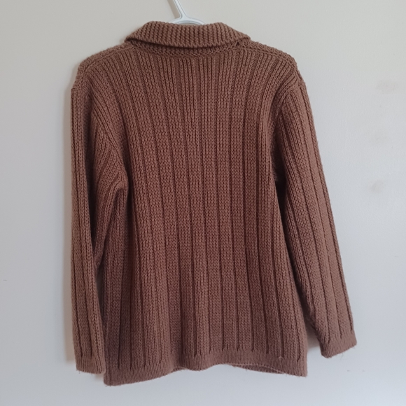 Brown Alpaca Button Up Sweater - Picture 4 of 4